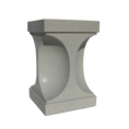 Concave Indented Pillar Pot - Stone chip Speckle
