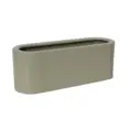 Rectangle with Rounded Ends - Oyster White
