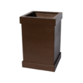 Square Pillar Pot - Dark Brown